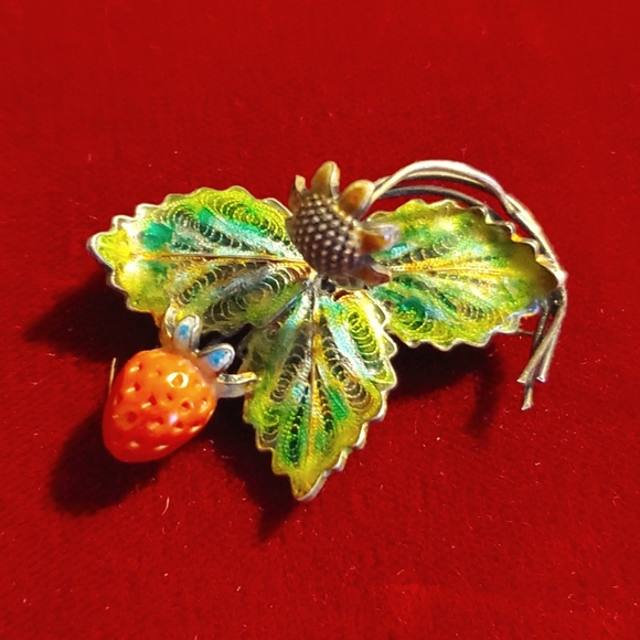 1940s Adriana Alioto Genoa Italian Carved Coral 800 Silver Signed Pin Brooch - Picture 1 of 4